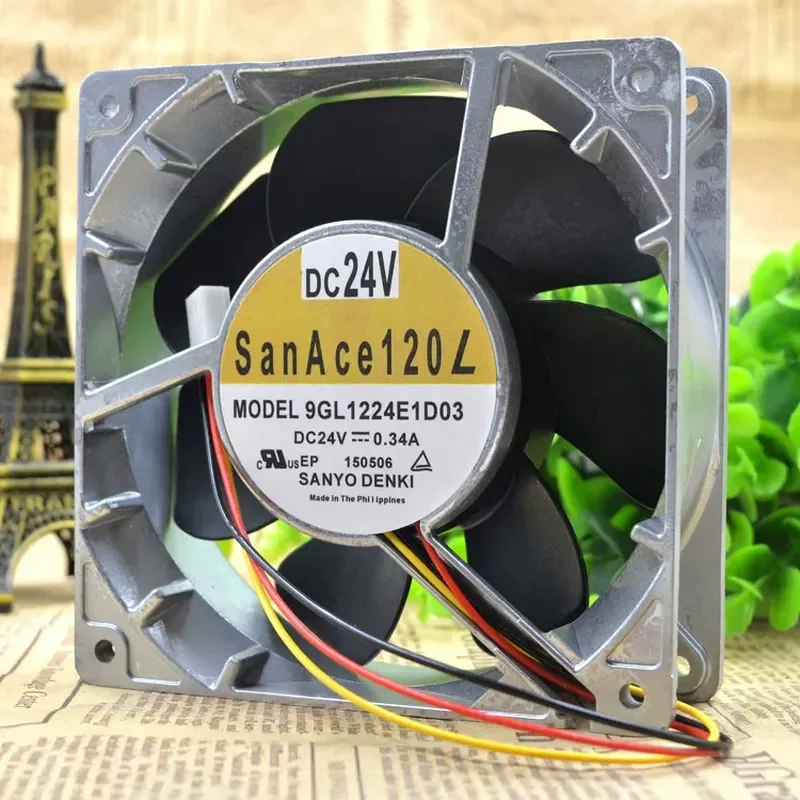 pour-ventilateur-de-refroidissement-metallique-sanyo-12cm-12038-dc24v-034a-9gl1224e1d03-d'origine