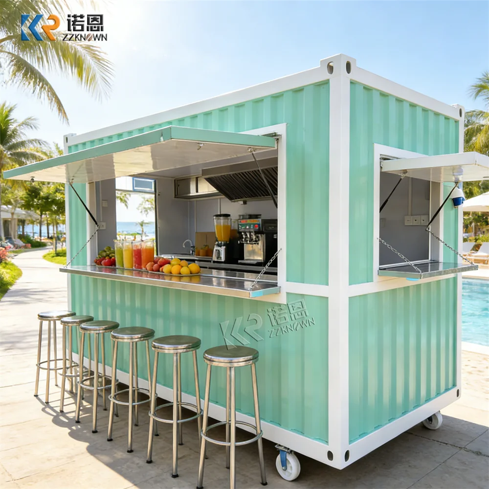 

Popular Folding Cafe Container Coffee Shop 20FT 40FT Container Restaurant Luxury Shipping Container Bar With Kitchen