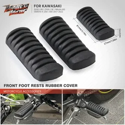 Motorcycle Front Footrest Rubber Cover For KAWASAKI Z650/RS Z900 SE VERSYS NINJA 650 1000 400 250R ZX6R Accessories Foot Rests