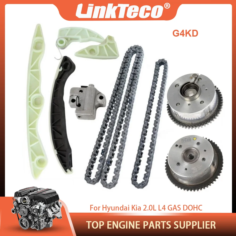 G4KD Auto Engine Parts Timing chain kit Fit 2.0 L L4 GAS DOHC For Hyundai ix35 Sonata Kia Optima magentis cerato 2.0L 2008-2015