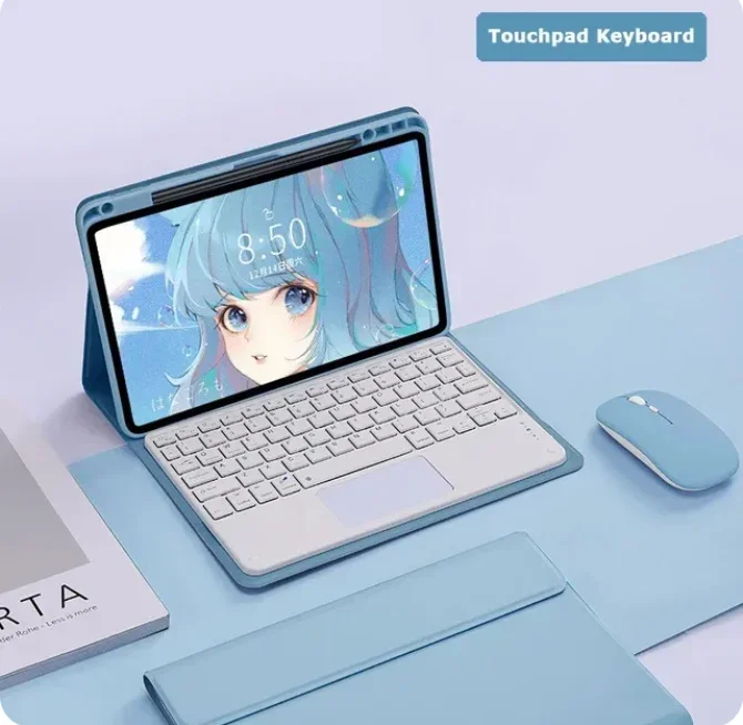 Tablets Keyboard Case for Xiaomi Mipad 6 6 Pro 11 inch Free Mouse Foldable Smart Cover for Xiaomi Pad 6 6 Pro 11 Inch Funda