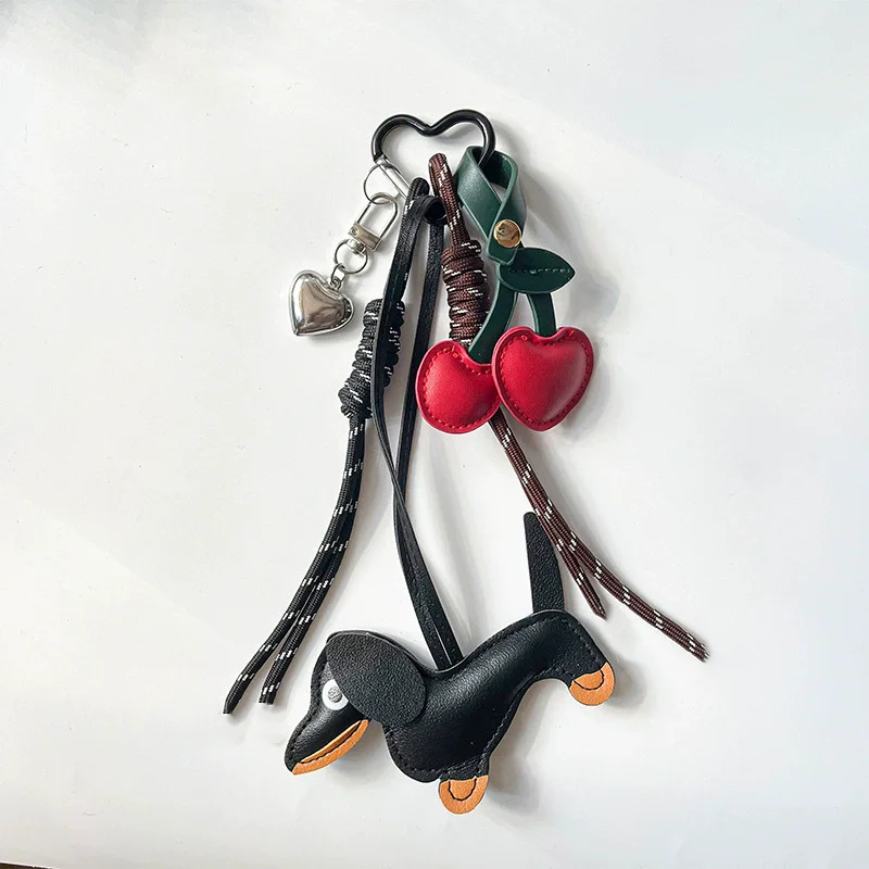 Dackel Taschenketten Damen Taschendekorationen Taschenanhänger Handtaschenzubehör Modetaschen Seile Hängendes Lanyard Handtaschenanhänger – Detail 9