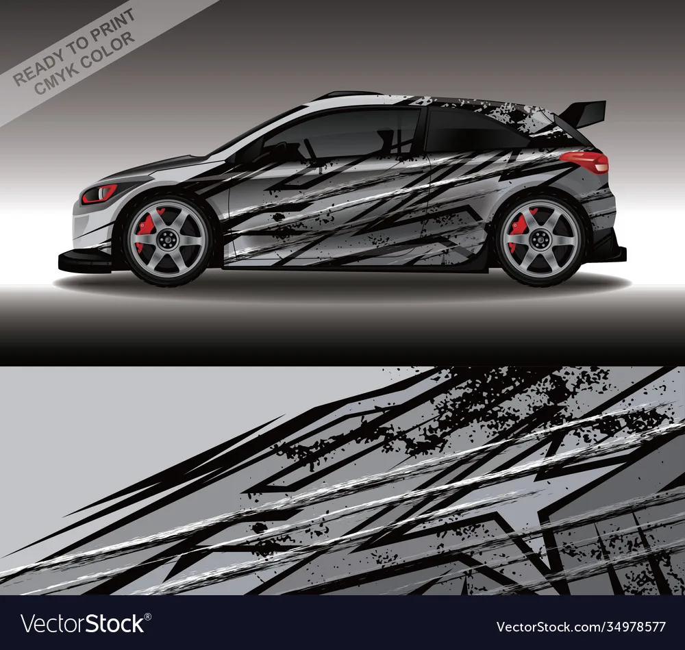 

Gray Car Graphic Decal Full Body Racing Vinyl Wrap Car Full Wrap Sticker Decorative Car Decal Length 400cm Width 100cm