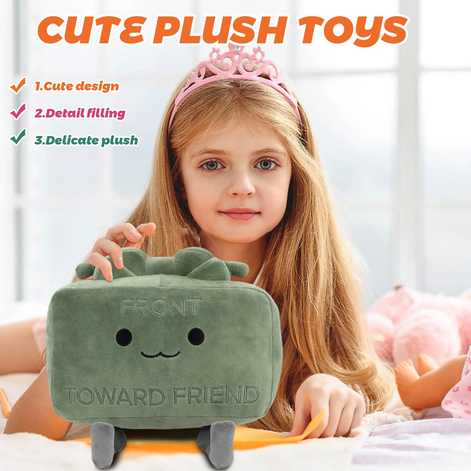 

Коллекция, хит продаж, новая игрушка-кукла, мультяшная милая мягкая маленькая квадратная глина, украшение комнаты Claymore, плюшевая игрушка-кукла