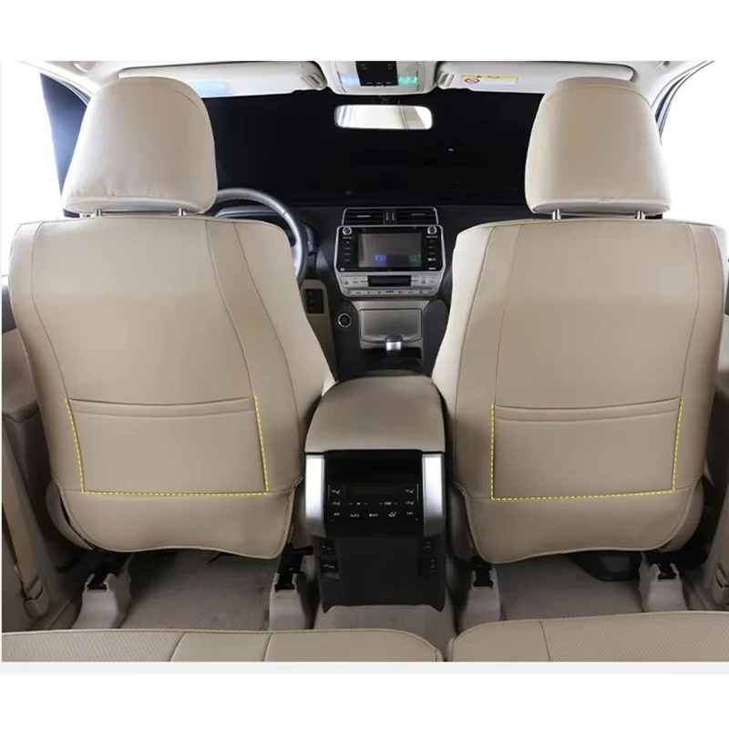 غطاء مقعد السيارة حماية ترقية لتويوتا لاند كروزر برادو J150 2018 2019 2020 2021 جلد قابل للتنفس 7 مقاعد حشوة وسادة #3