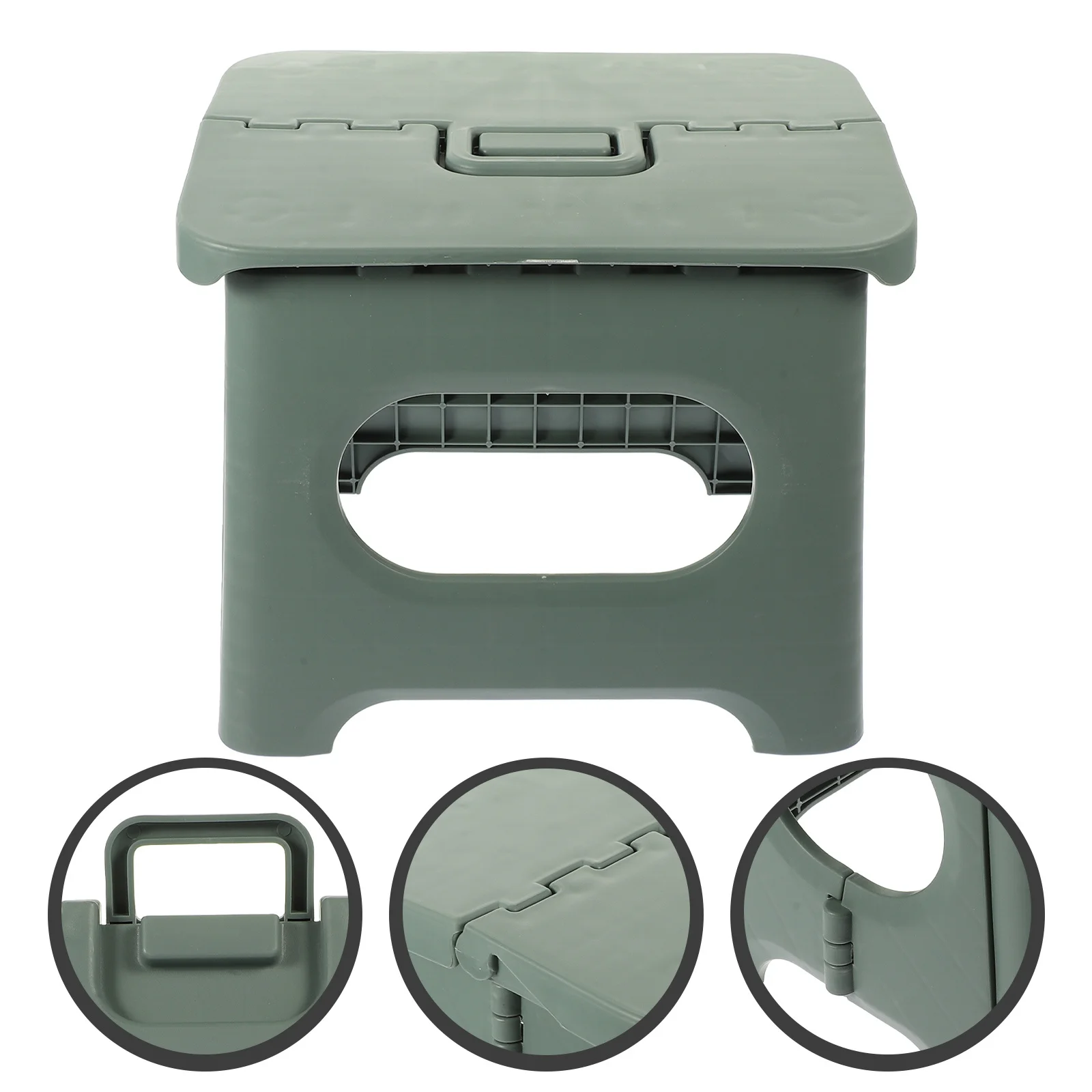 Easy Fold Foldable Stool Durable Plastic Portable Outdoor Fishing Lightweight Compact Handle Design Foldable Stool
