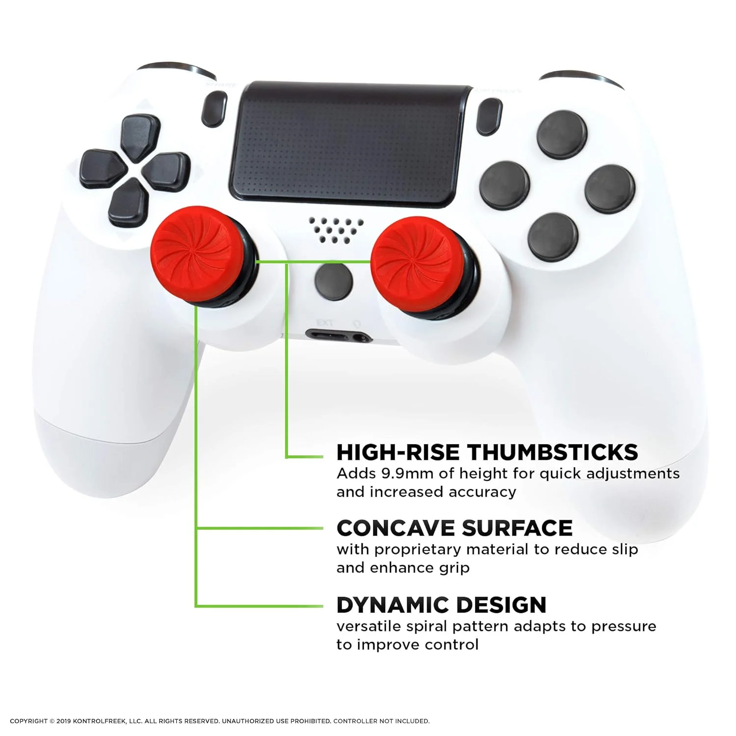 High-Rise Performance Freeks for PS4 PS5 Galaxy Joystick Compatible with Xbox Series/One S X /8BitDo Ultimate Controller Stick view 6