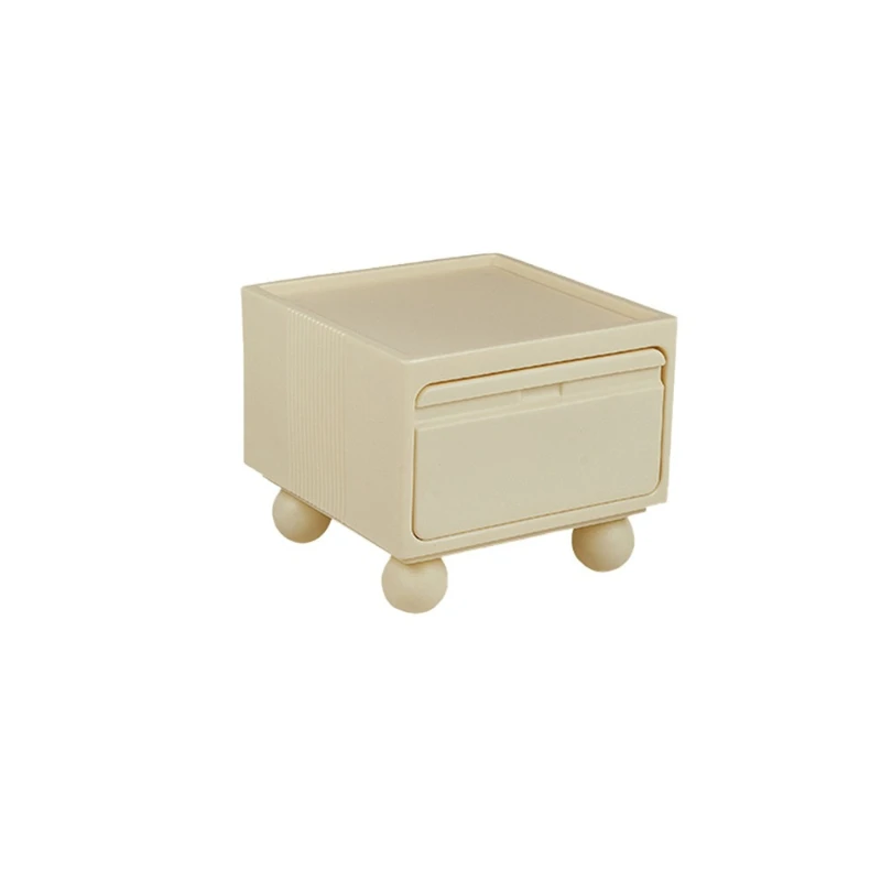 

Bedside table, cream style, bedroom storage sideboard, Nordic creative small apartment storage cabinet