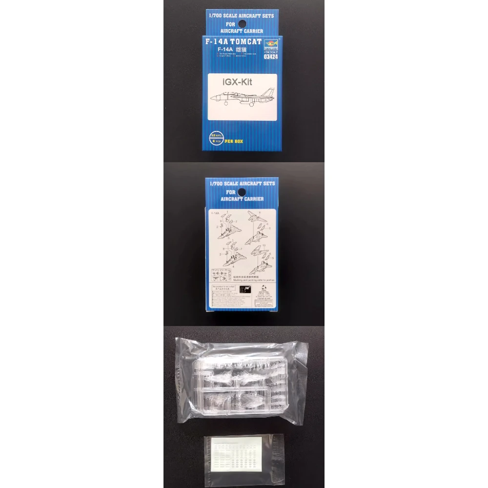 

Набор для сборки пластиковой модели самолета Trumpeter 03424 в масштабе 1/700, истребитель F-14A Tomcat (США)