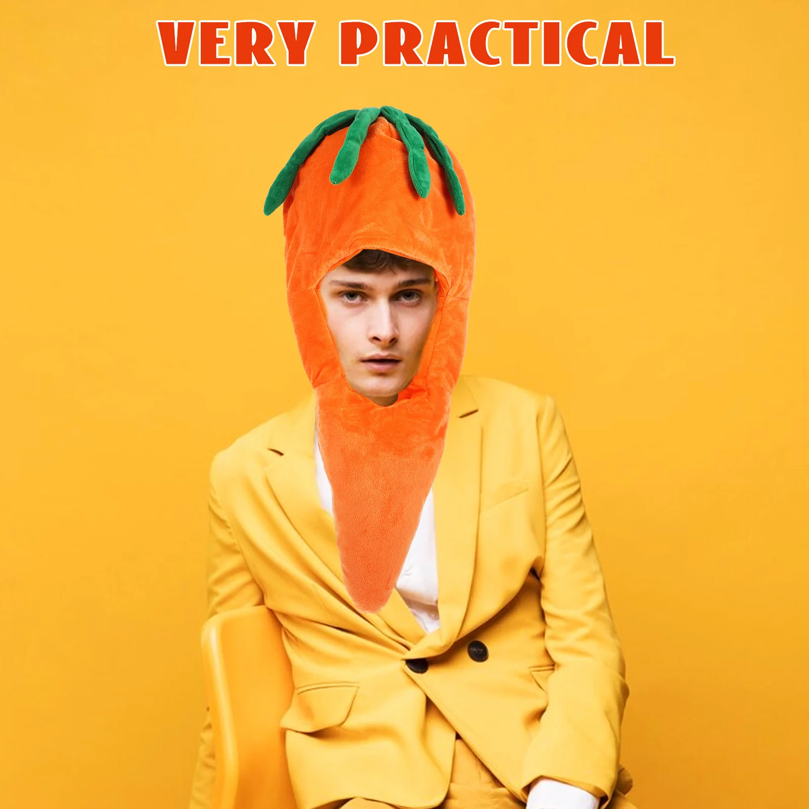 

Морковная шляпа премиум-класса, прочный, удобный, забавный, растительный костюм, аксессуар для косплея, Хэллоуина, Пасхи, вечеринки, реквизит для фотосессии