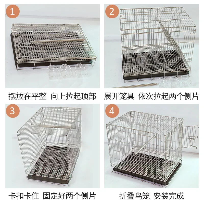 Breeding bird cage Household stainless steel cage cage bold and thicker