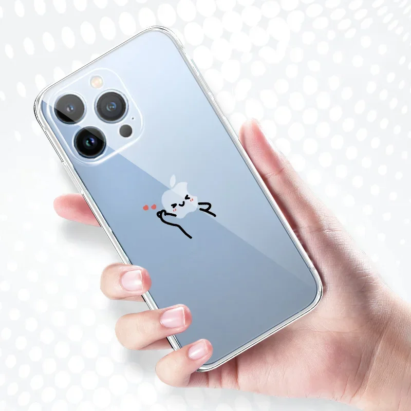 Funny Matchstick Men Clear Couple Phone Case For iPhone 14 15 13 11 12 16 Pro Max Mini XR SE4 7 8 Plus 16E Paired Cover Shell - Image 4