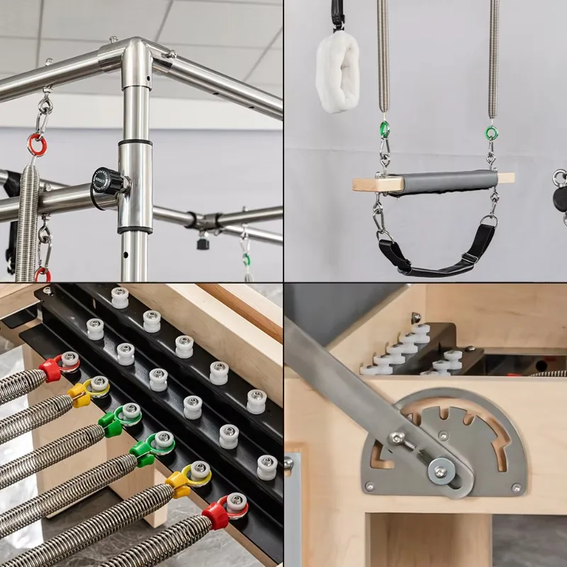 YTYIN 2025 مصلح جديد 3 في 1 من خشب البلوط والبيلاتس | مجموعة ساخنة لصالة الألعاب الرياضية المنزلية واللياقة البدنية في الاستوديو #4