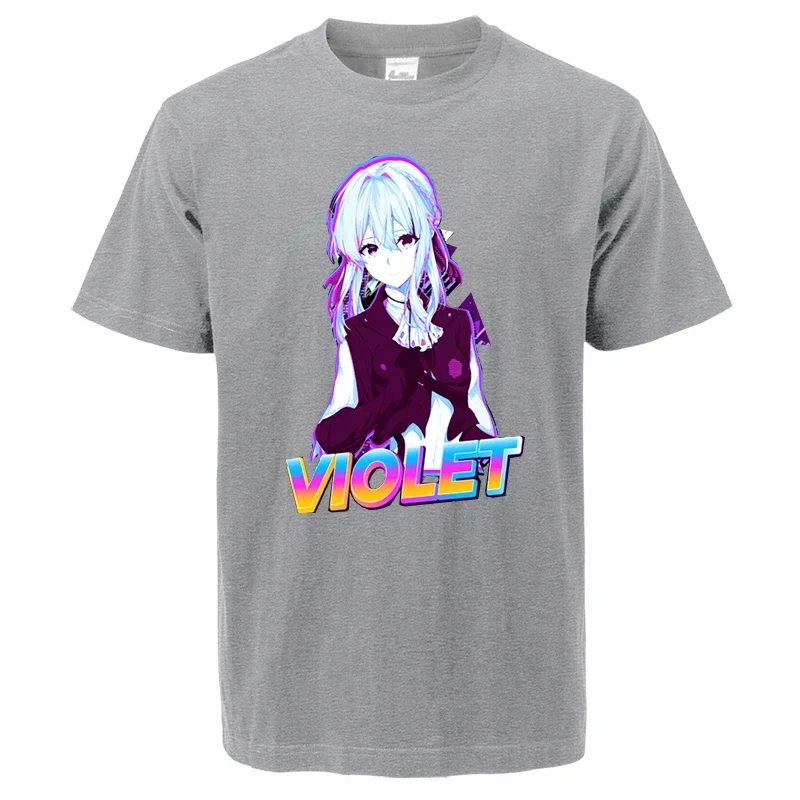 2024 New Summer Man Japan Anime Violet Evergarden T shirts Fashion Cool Top Man Short Sleeve Tops Casual Anime Girl T-Shirts