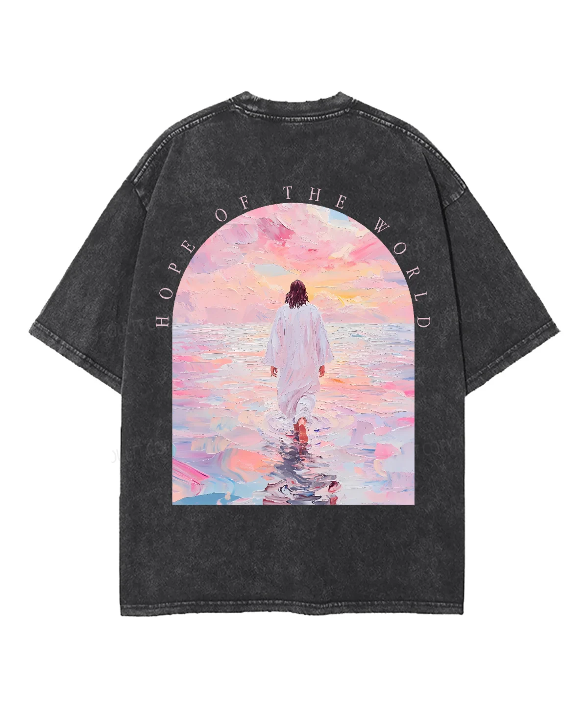

Двусторонняя унисекс-футболка с христианской символикой Hope of The World – Soultt
