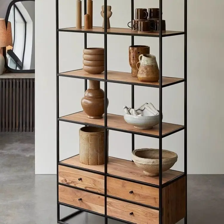 bookcase floor-to-ceiling modern simplicity with drawers, shelves, storage cabinets, display racks, home living room