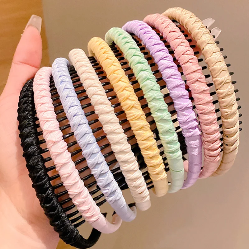 Niedliche Bonbonfarbene Wickel-Stirnbänder für Mädchen, süße Haarverzierung, rutschfestes Haarband, modische Haaraccessoires – Detail 8