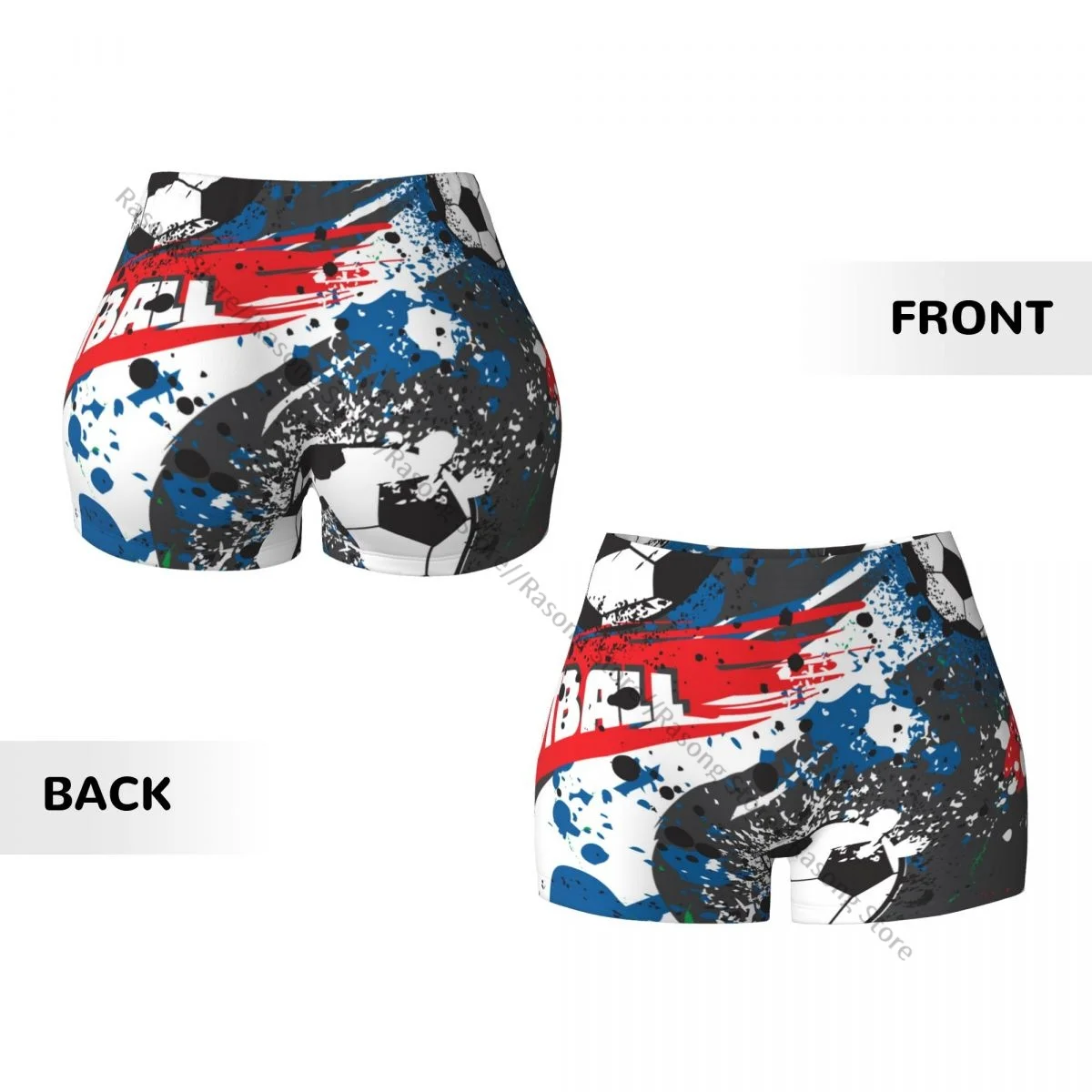 Sexy Strakke Hippe Sportshorts Frankrijk Voetbalkampioenschap Met Bal En Frankrijk Vlag Fitness Comfortabele Yogashorts Voor Dames