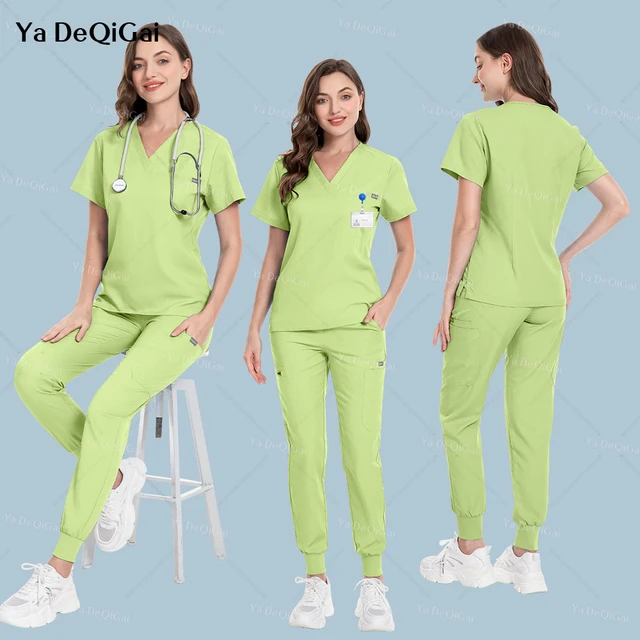 Nowe mundury pielęgniarskie Kobiety Mężczyźni Casual Jogger Pants Set Farmacja Odzież robocza Szpital medyczny Lekarz Pielęgniarstwo Mundur wysokiej klasy Garnitur