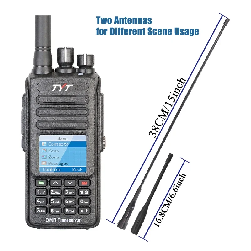 TYT DMR Radio MD-UV390 Plus Digital 10W VHF UHF Dual Band AES256 Encryption IP67Waterproof GPS Optional Long Range Walkie Talkie