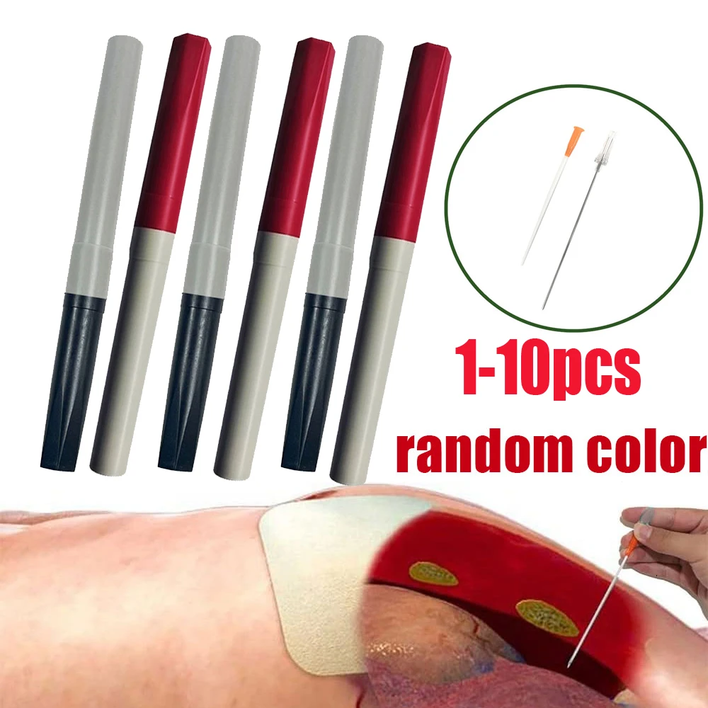 1-10Pcs Emergency Equipment First Aid Kit Tension Pneumothorax Thoracic Needle Medical Chest Decompression Needle