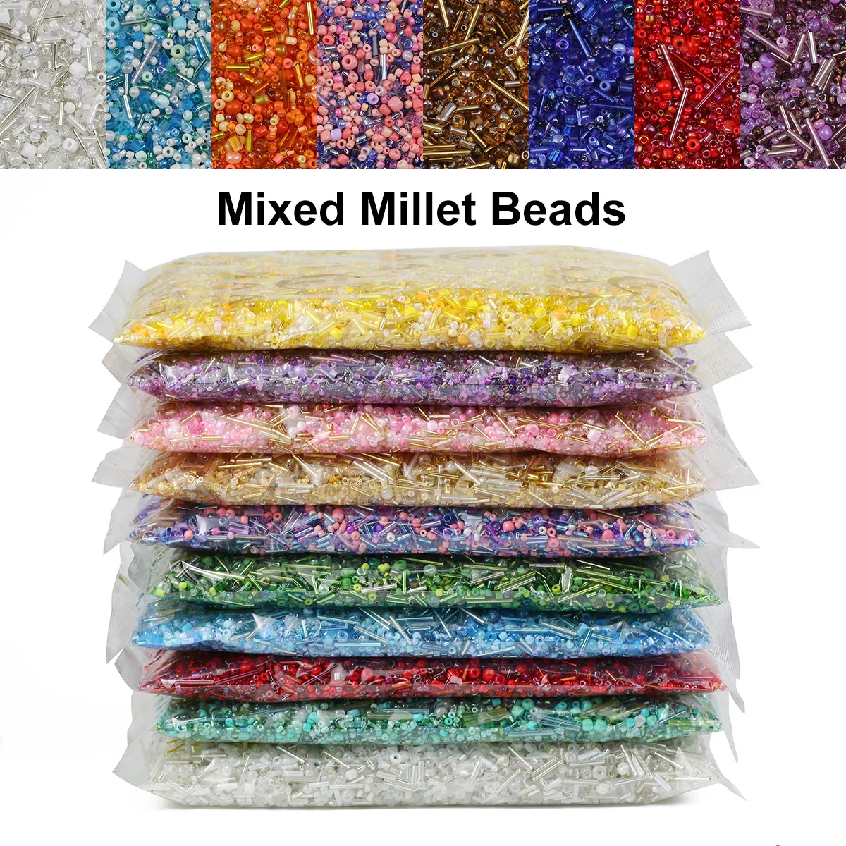 2/2.5/3/4/15mm Mixed Acrylic Multi-style Ball Bead CCB Long Tube beads Spacer Loose Beads For Jewelry DIY Bracelet Accessories