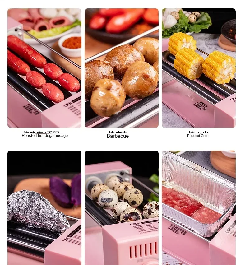 

220V BBQ Sausage Machine Desktop Home Mini Hot Dog Machine Multi functional Sausage Breakfast Machine AE