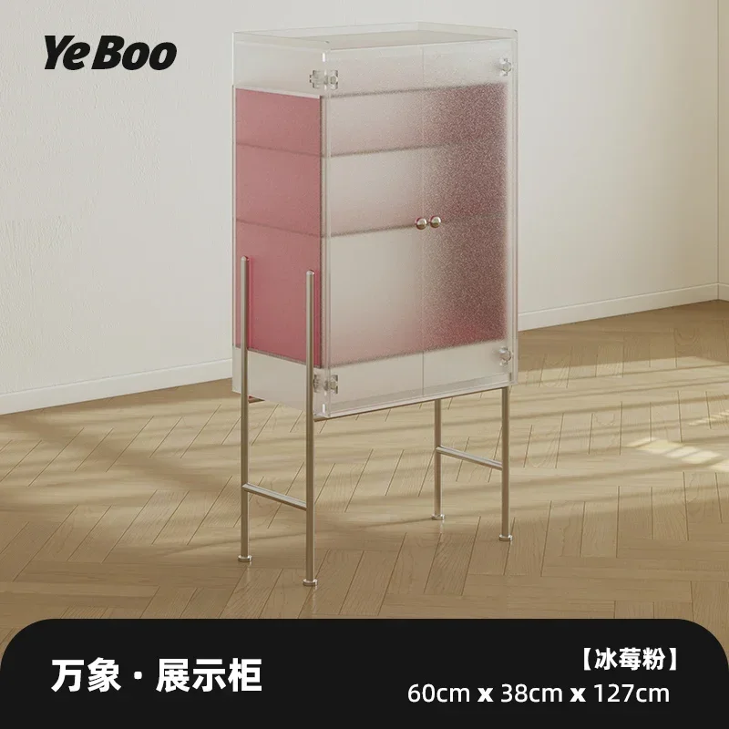 B6 GU-1 Acrylic Living Room Small Side Cabinet Italian Minimalist Decorative Cabinet Household Display Cabinet