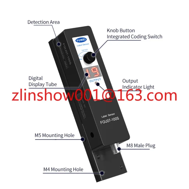 

FGU07-100S Датчик этикеток для этикетировочной машины для полностью автоматического оборудования, датчик прозрачной этикетки
