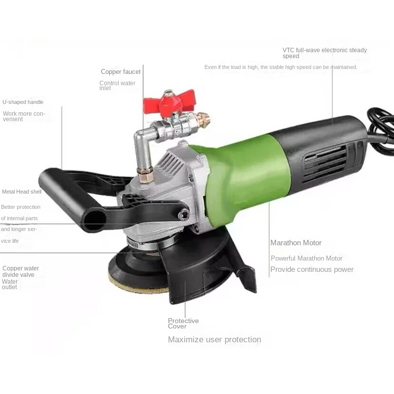 220V Multifunctional Handheld Water Jet Polishing Machine Granite Marble Floor Stone Polishing Machine