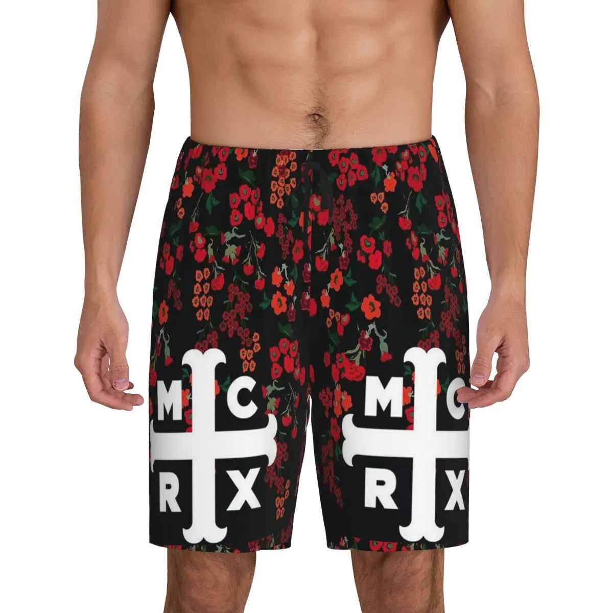 

Мужские короткие пижамные шорты Custom My Chemical Romance Band, нижняя часть комплекта для сна и отдыха, шорты для сна