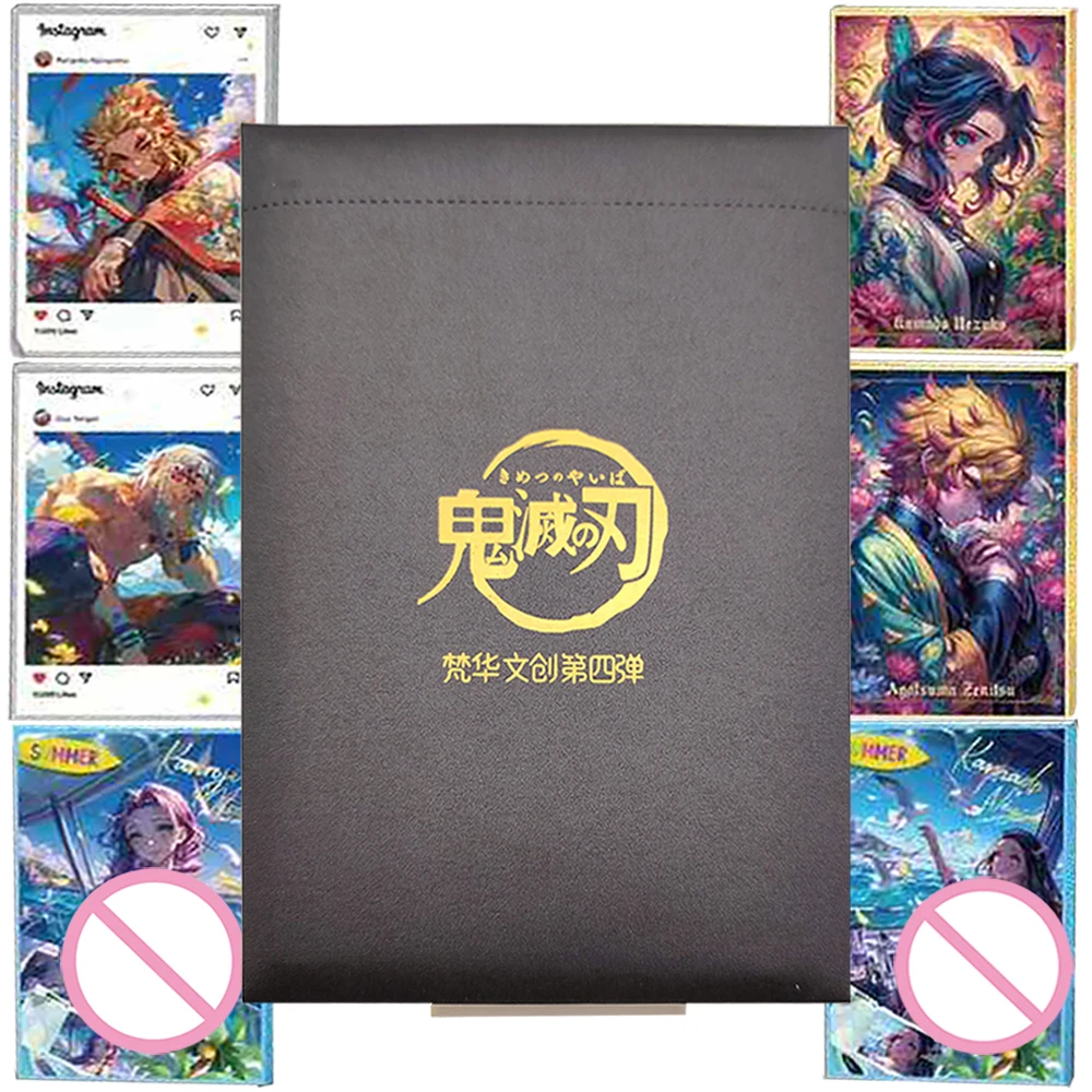 

Demon Slayer Collection Color Paper Cards Toy Hot Blooded Fantasy Anime Character Cards Fans Cherish Peripheral Christmas Gifts