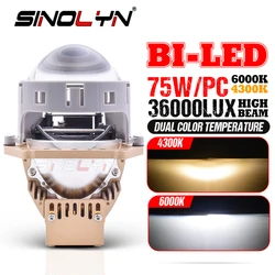 Sinolyn 4300K 6000K 3 Inch Bi LED Projector Lenses For H7 H4 9005 9006 Headlight For Hella 3R LED Light Headlamp Car Accessories