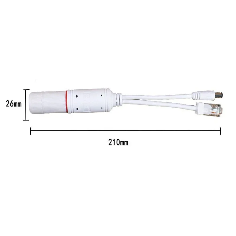 48V to 12V POE Spliter Waterprrof With Video And Power Adapter Cable Supply Module Injector for IP Camera Extender