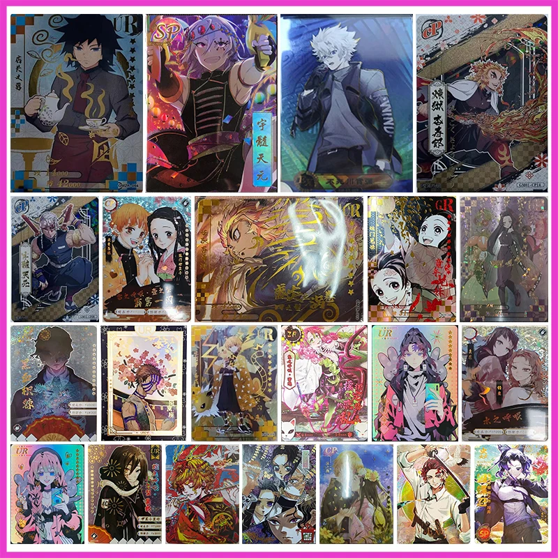 

Anime Demon Slayer Rare UR SP SSR EX CP GR SR SSP Collectible Card Kochou Shinobu Tanjirou Nezuko Toys for boys Birthday Present