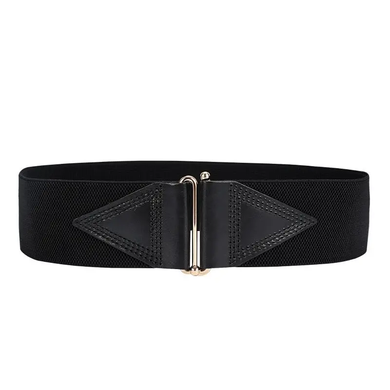 

Women's Fashion Elastic Wide Belt with Skirt Decoration Sweater Dress Versatile Coat Waist