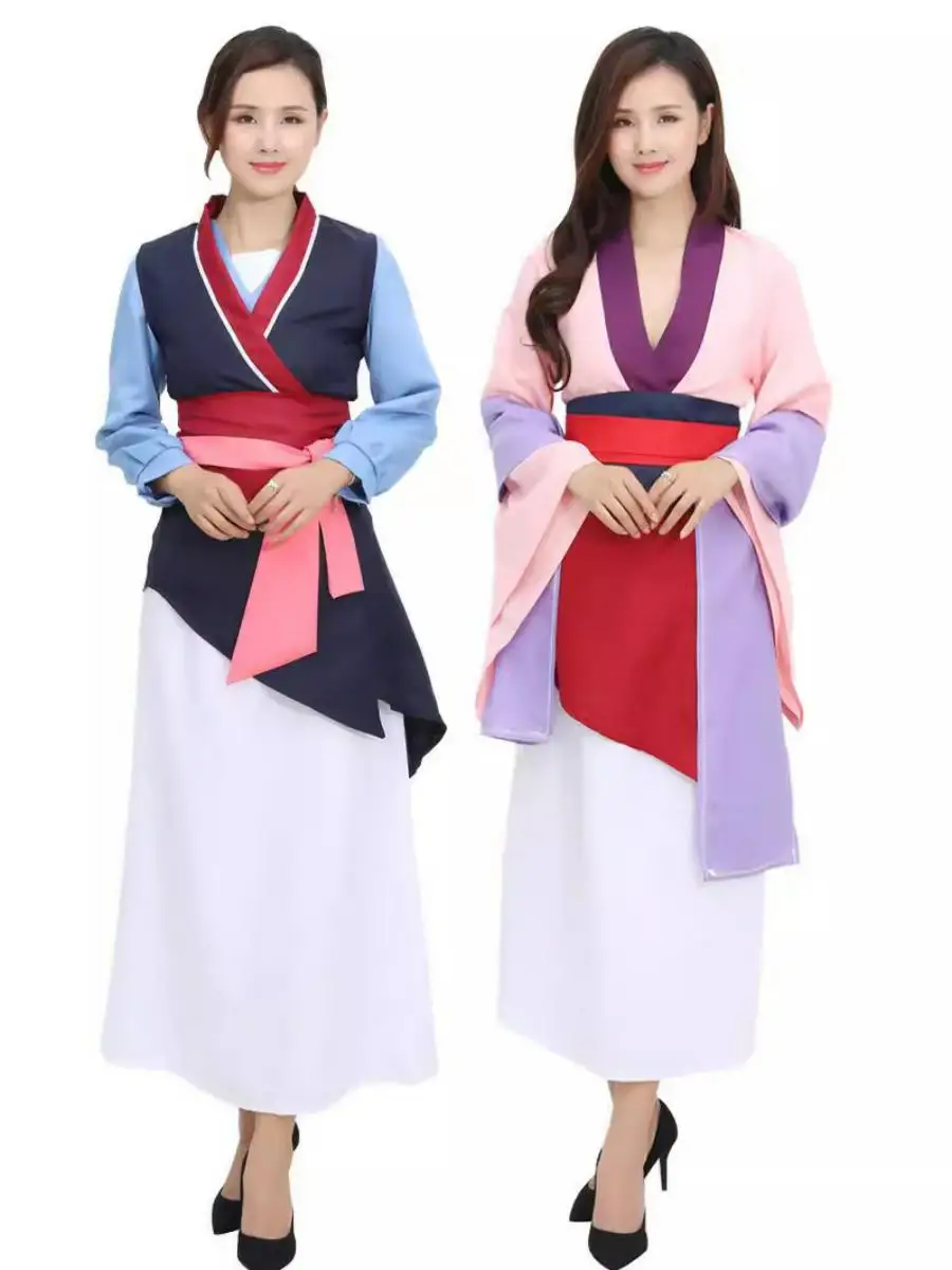 زي هالوين جديد مستوحى من الأفلام والبرامج التلفزيونية، زي تنكري لشخصية هوا مولان، ملابس هانفو للعروض المسرحية، ملابس عرقية نس... #5