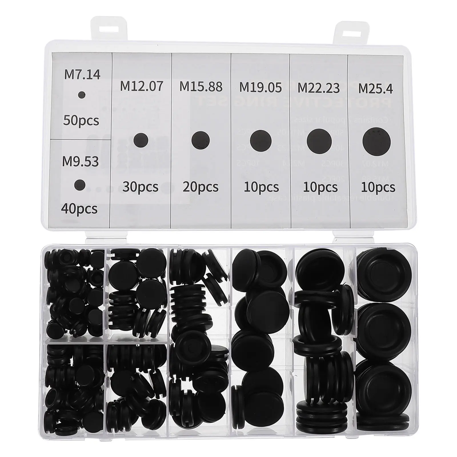 170Pcs Rubber Wire Grommets Kit Assorted Rubber Grommet Seals for Wire Routing Cable Entry Electrical Wiring Plumbing Automotive