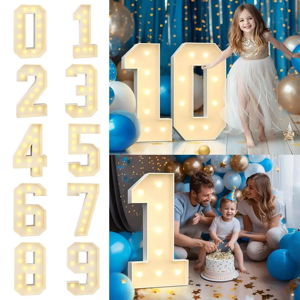

0-9 Numbers LED Light Balloon Light Up Balloons Giant Numbers Balloon Filling Box LED Lighted Marquee Style Birthday Baloon