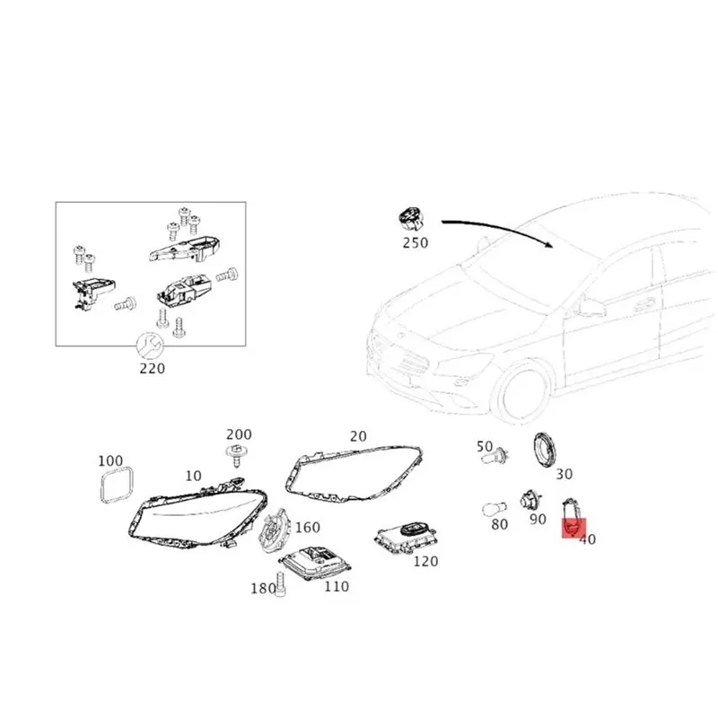 Reliable-Right Headlight LED Module Control Parts A1769066600 For Mercedes A-Class W176 CLA C117 12-18 Head Light Lamp Lighting