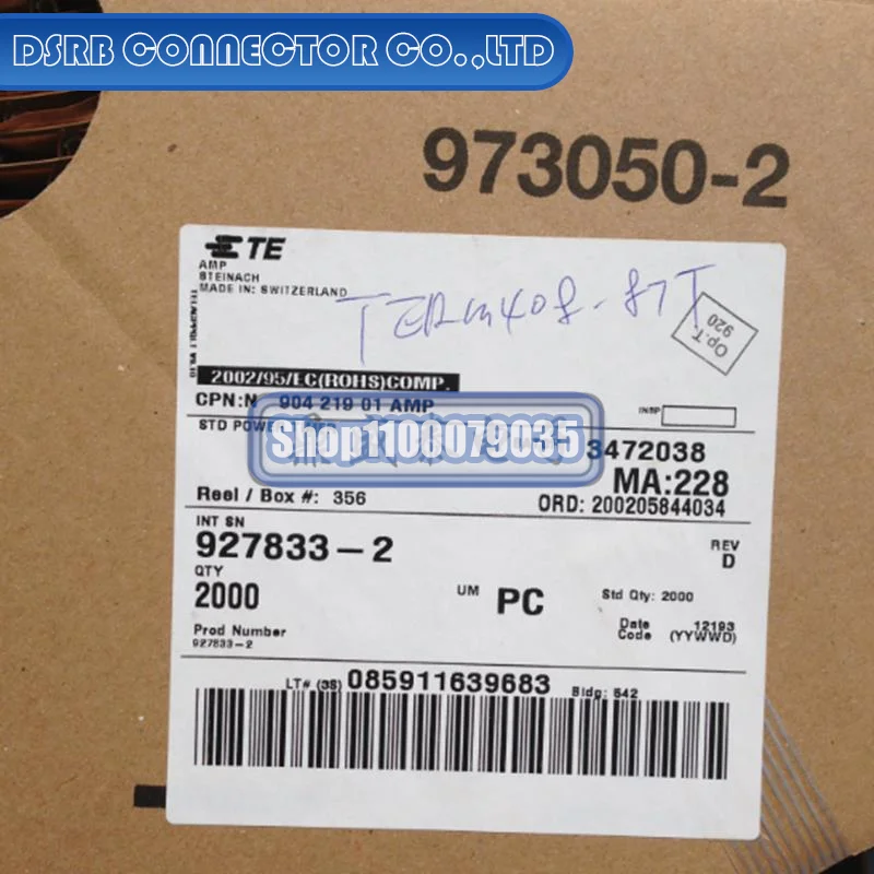 

50pcs/lot 927833-2 Terminal Wire gauge 13-17AWG 100% New and Original