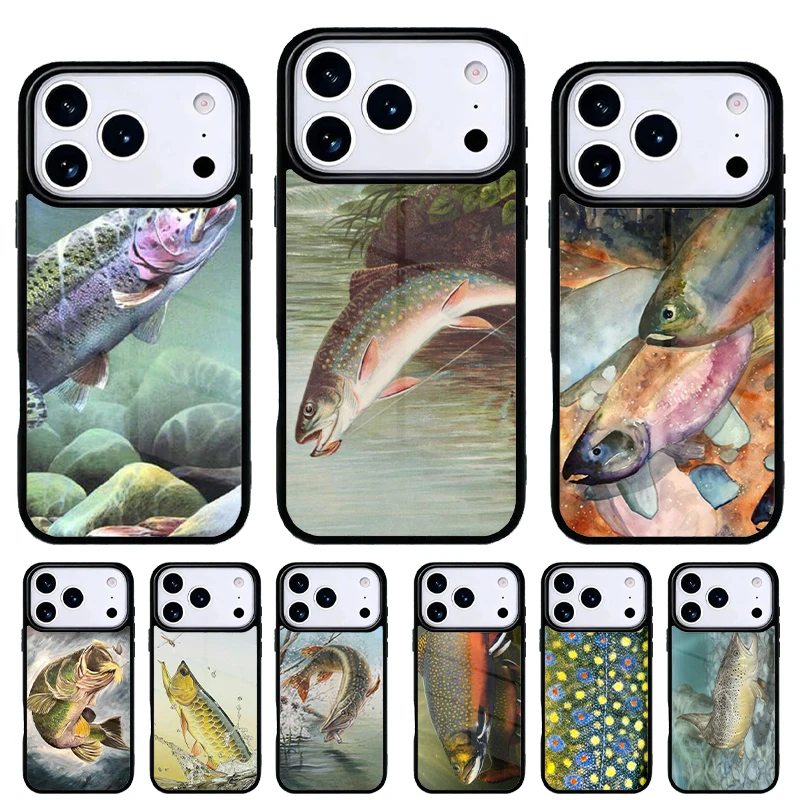 Funda iPhone con diseño de trucha – Carcasa pesca deportiva