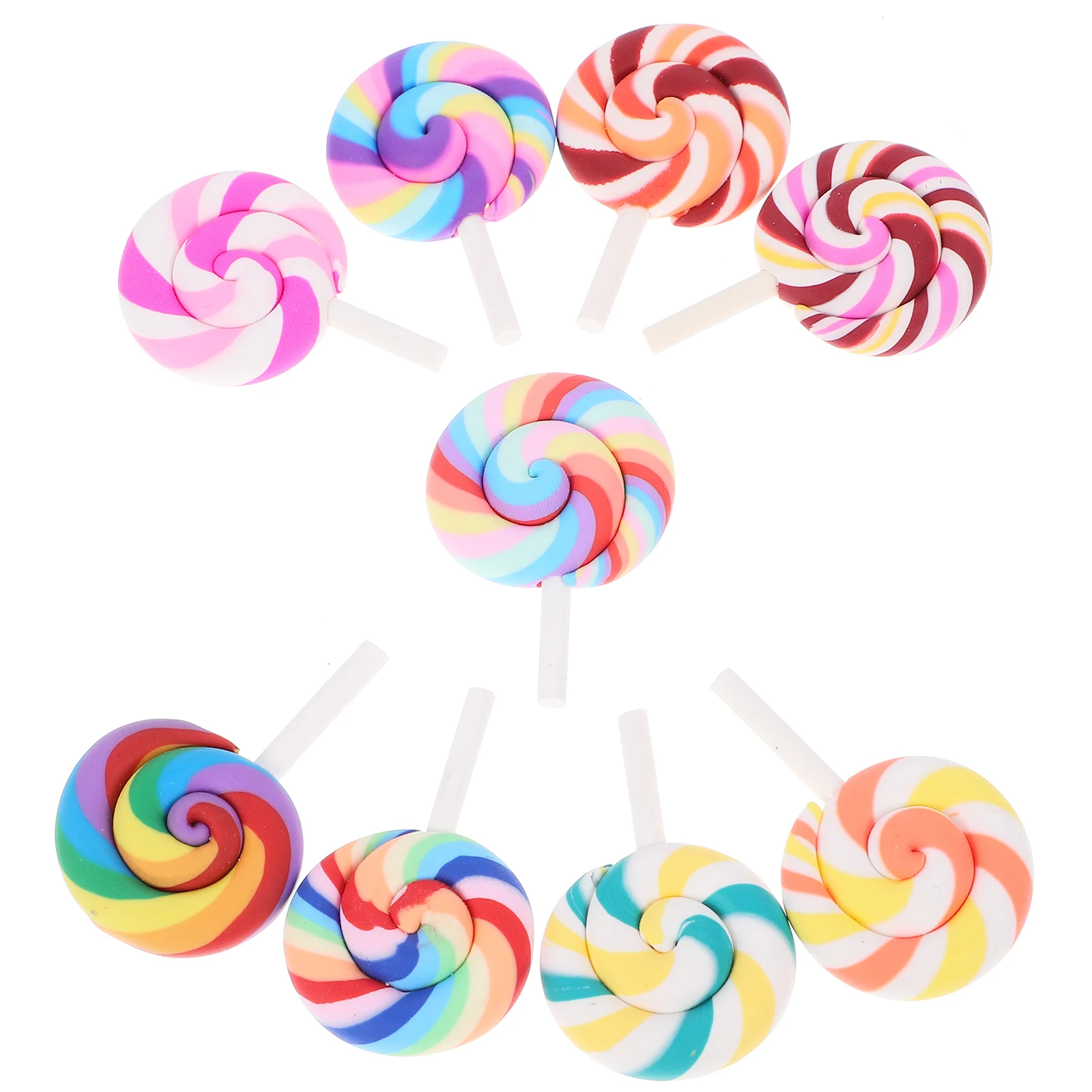 

9 Pcs Fake Lollipop Props Artificial Simulation Toys Decorative Models Ornament