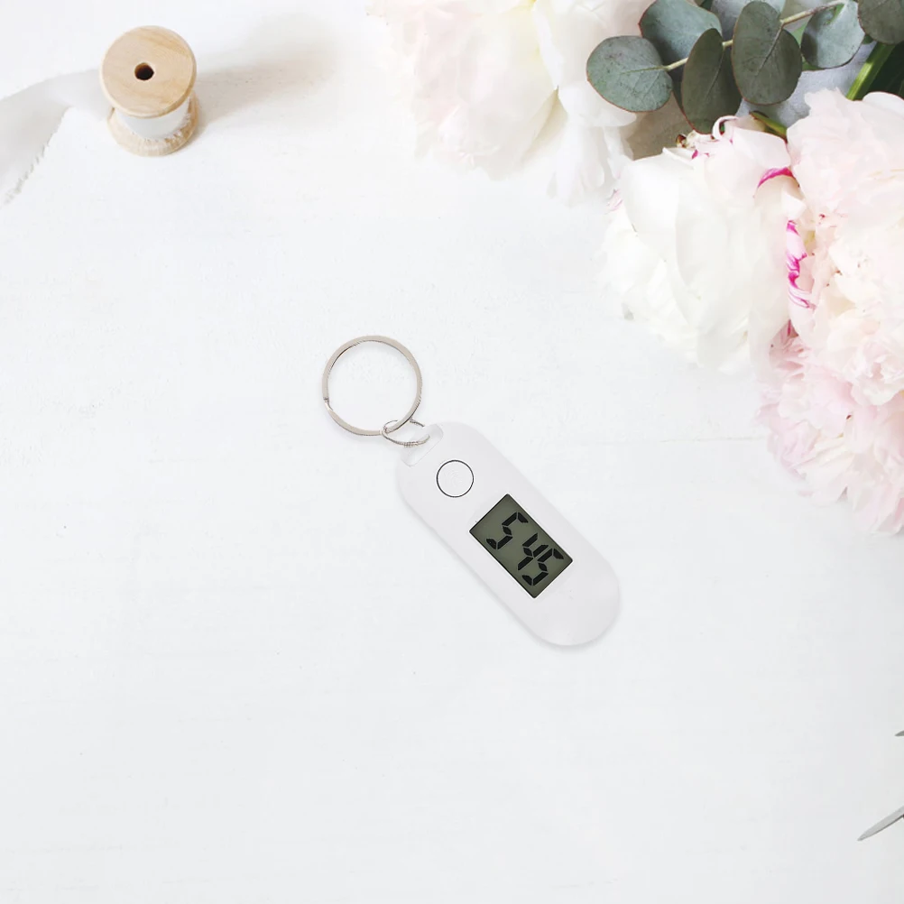 2 Pcs Pocket Watch Key Chain Digital LED Number Luminous Backpack Keychain with Small White Nurse