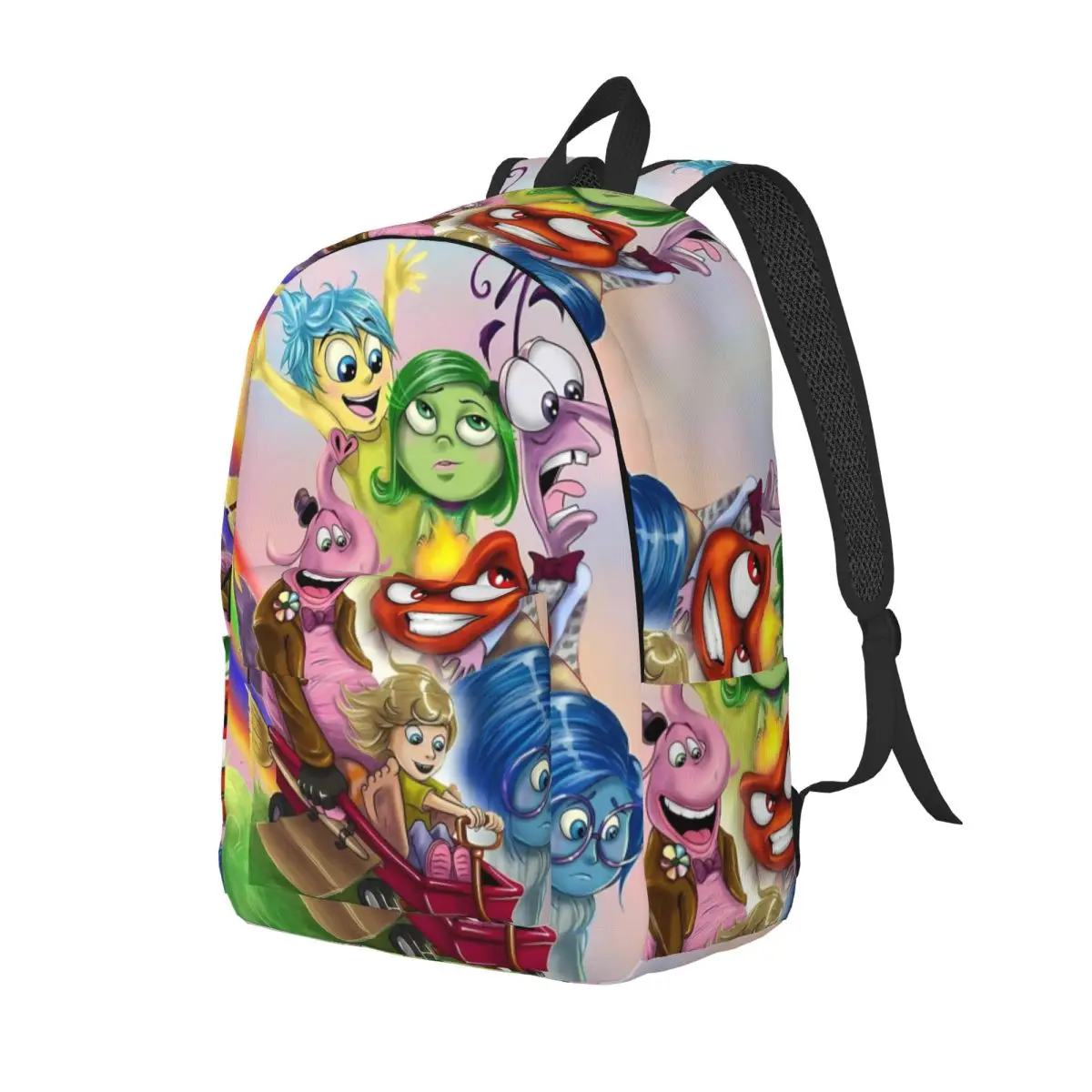 Von innen nach außen 2 Cartoon Emotion Rucksack für Vorschule Grundschule Schüler Humor Manga Buch Taschen Junge Mädchen Tages rucksack leicht