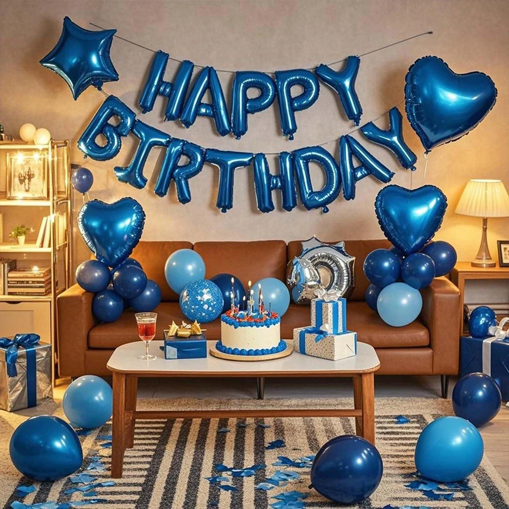 15 teile/satz 16 Zoll Alles Gute Zum Geburtstag Brief Folien Ballons Geburtstag Thema Party Baby Dusche Dekoration Kinder Spielzeug Geschenke Latex Air Globo