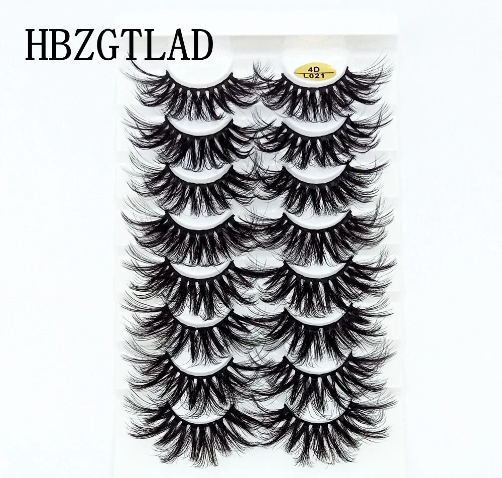 8 Pairs 25mm Long 3D Mink Lashes, Dramatic Volume
