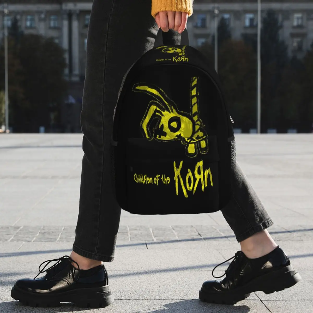 Mochila con logotipo de Korn Rock Band, mochila para estudiantes, niños y niñas, mochila escolar para niños, bolsos de hombro para ordenador para hombres y mujeres