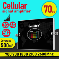 Lintratek 5 Band Cellular signal amplifier B20 B28 B3 B8 B1 B7 Enhance 3g 4g 5g mobile phone signal amplifier without antenna