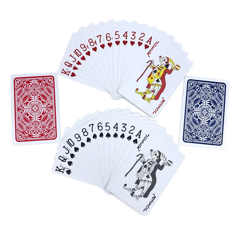 2 Sets/Lot New High Quality Baccarat Texas Hold\'em Plastic Playing Cards Waterproof Bridge Poker Cards Board Game 2.28*3.46 Inch